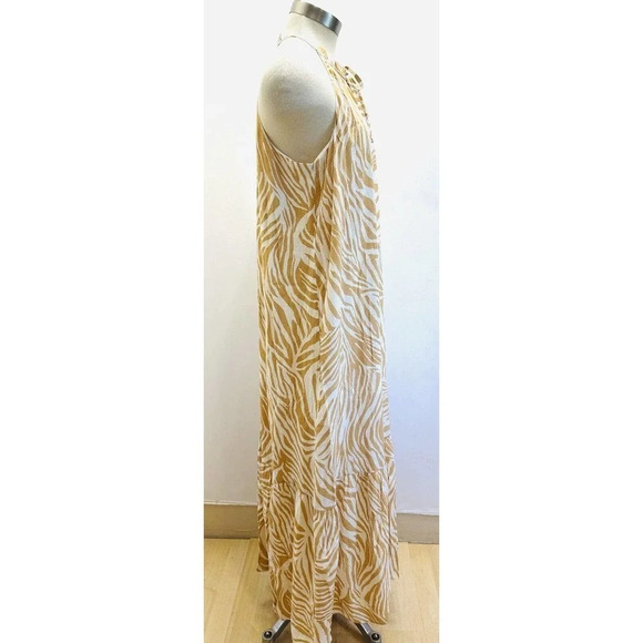 NWT NINE WEST Women Sleeveless Keyhole Full Length Lined Brown Maxi Dress Size L - Picture 8 of 11